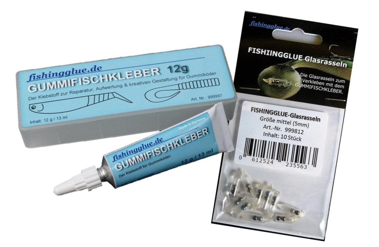 5 mm-Fishingglue-Rassel-Gummifischkleber-Set
